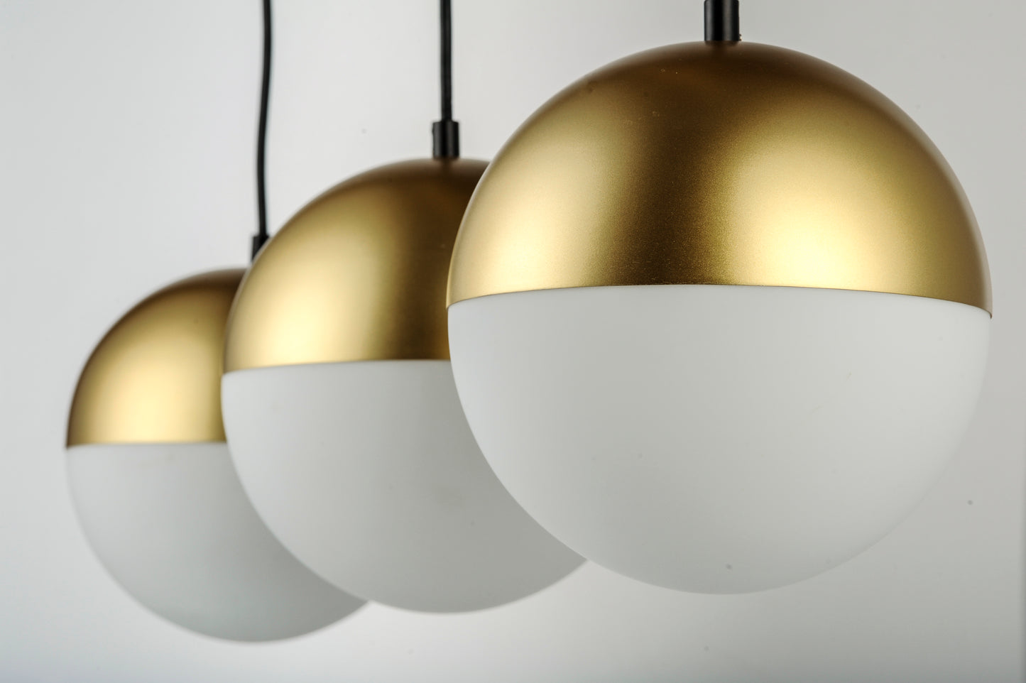 E20363-92MG - 3 Light Half Moon 30" Chandelier - Metallic Gold