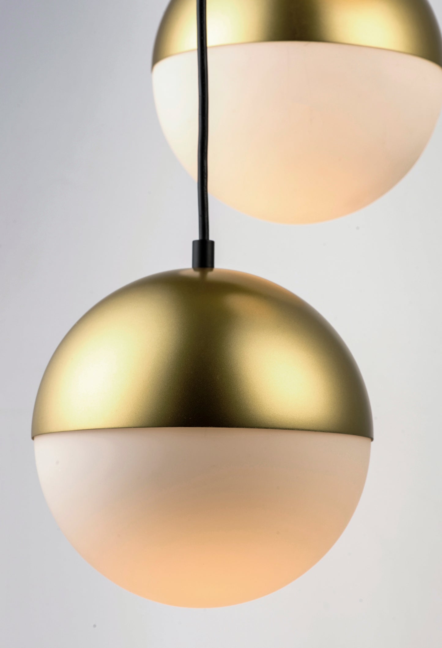 E20364-92MG - 3 Light Half Moon 17" Chandelier - Metallic Gold