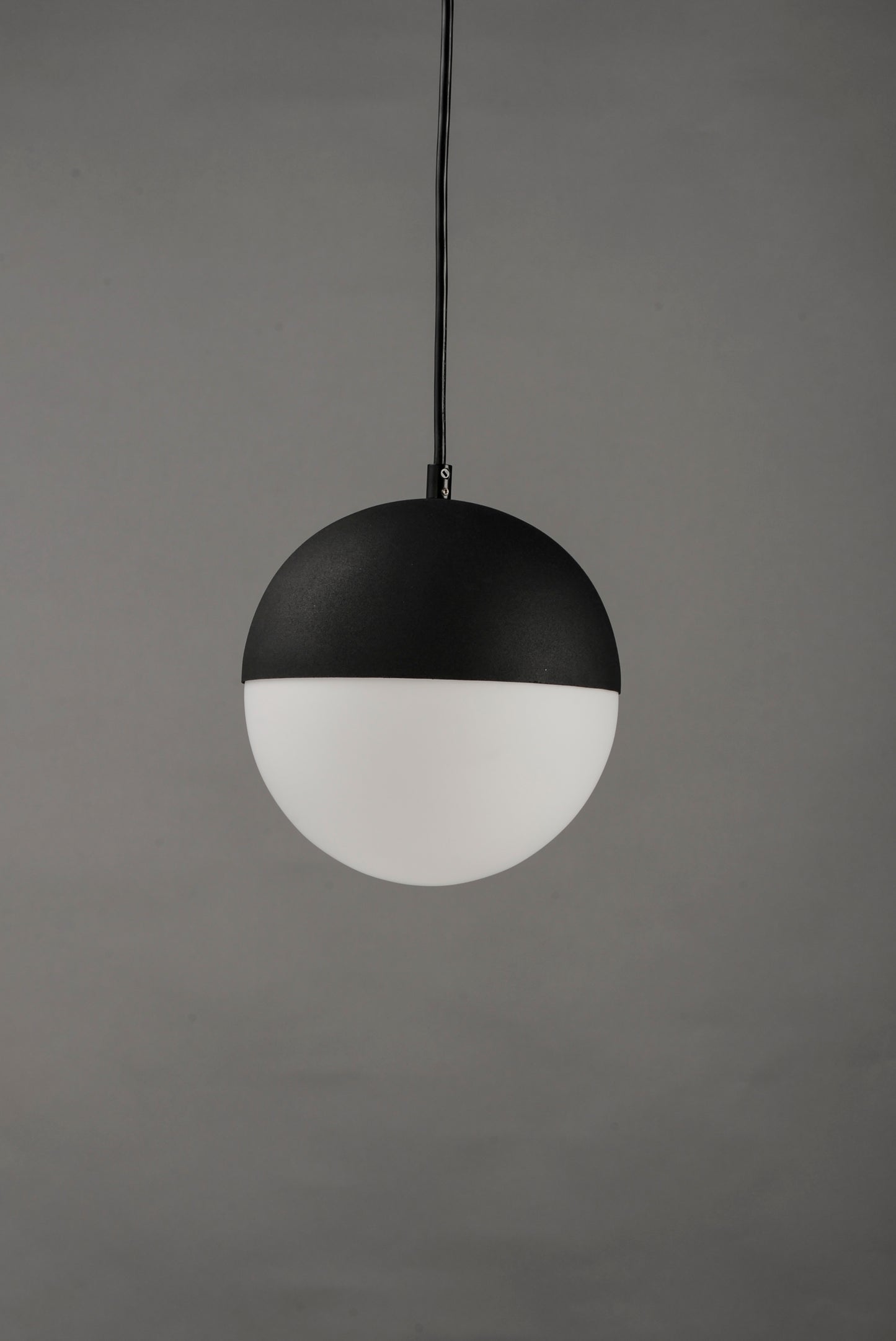 E20366-92BK - Half Moon 12" Pendant - Black