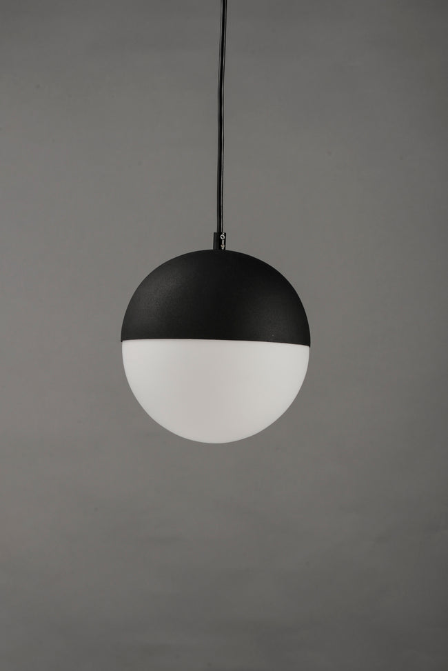 E20366-92BK - Half Moon 12" Pendant - Black