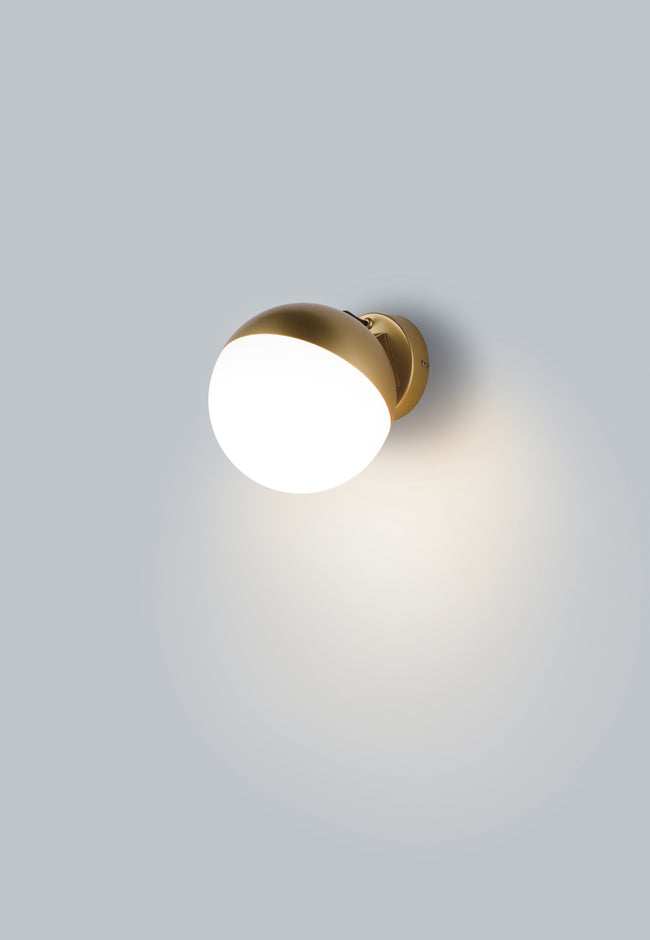 E20369-92MG - Half Moon 7.75" Wall Sconce - Metallic Gold