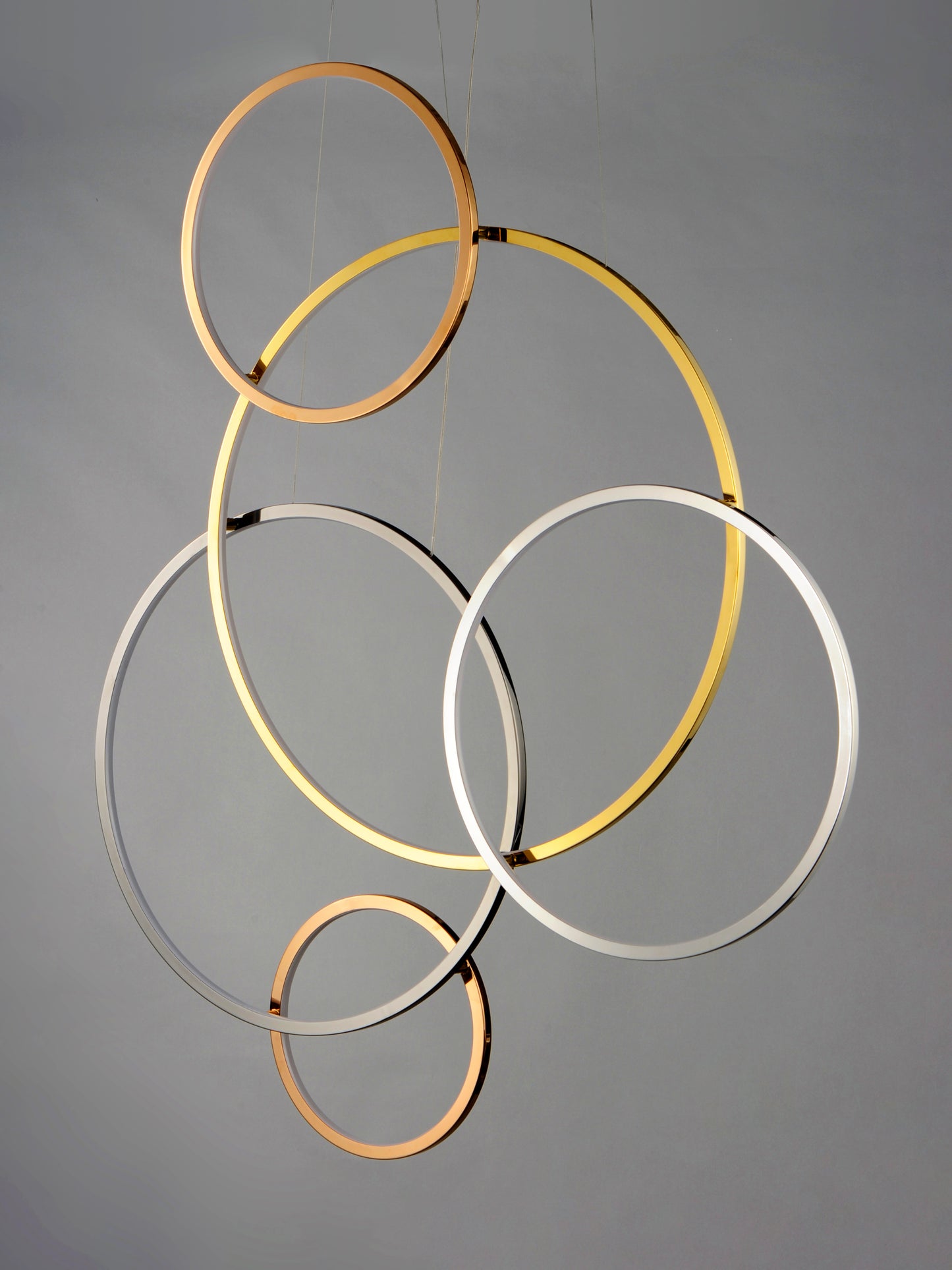 E20375-MPLT - 5 Light Union 4.75" Chandelier - Multi-Plated