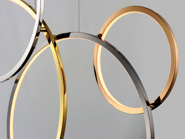 E20377-MPLT - 5 Light Union 4.75" Chandelier - Multi-Plated