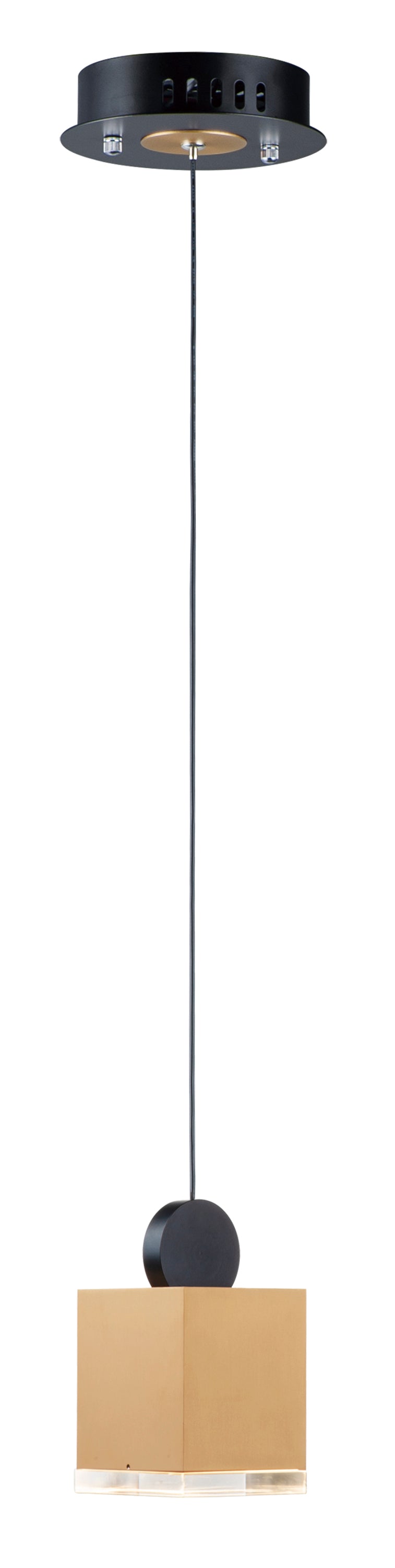 E20860-75BKGLD - Nob 6.75" Pendant - Black / Gold