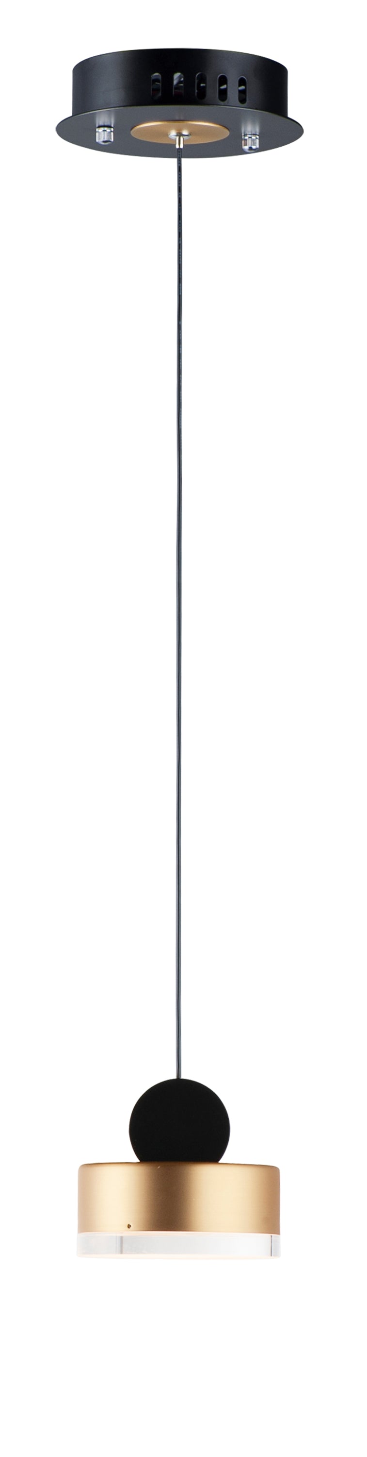 E20861-75BKGLD - Nob 4.75" Pendant - Black / Gold