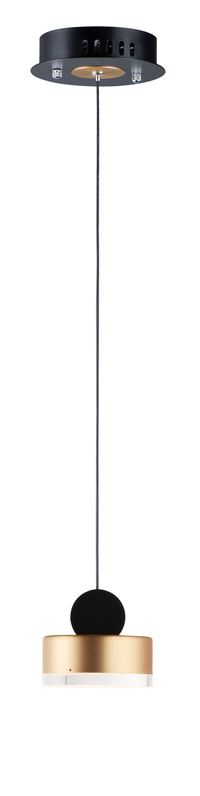 E20861-75BKGLD - Nob 4.75" Pendant - Black / Gold