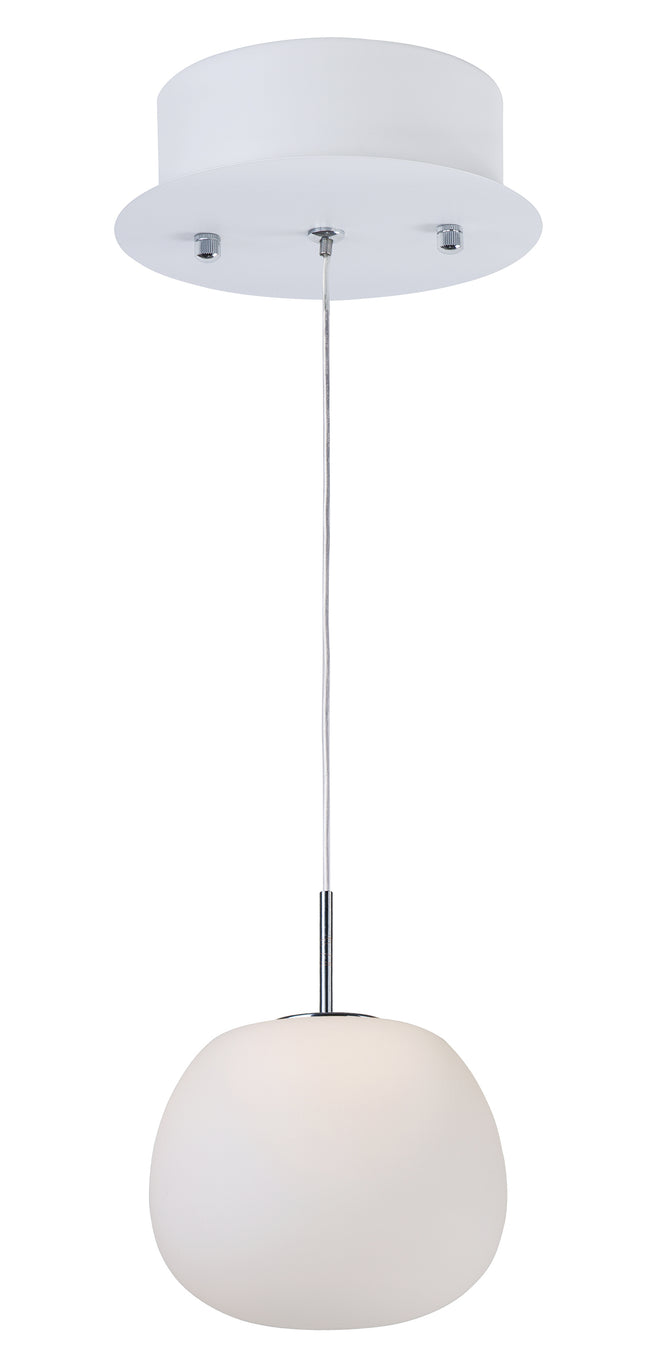 E21120-11WT - Puffs 6.25" Pendant - White