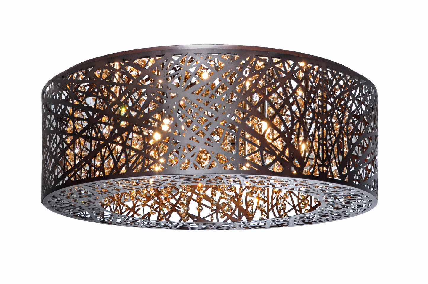 E21301-10BZ - Inca 24" Flush Mount Ceiling Light - Bronze