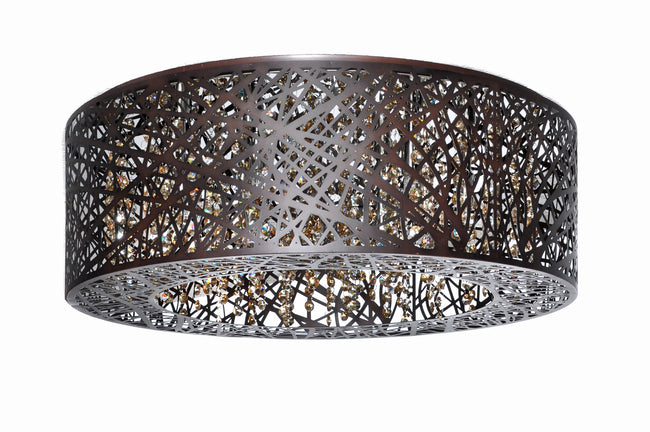 E21301-10BZ - Inca 24" Flush Mount Ceiling Light - Bronze