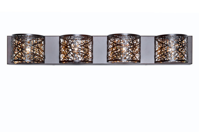 E21317-10BZ/BUL - Inca 4-Light Wall Mount W/LED Bulb - Bronze