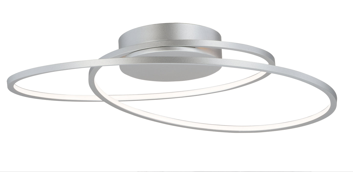 E21322-MS - Cycle 25" Flush Mount Ceiling Light - Matte Silver