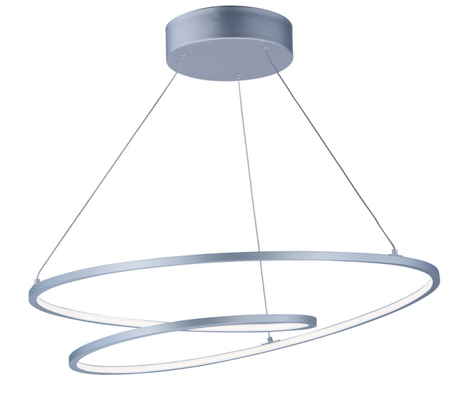 E21325-MS - 1 Light Cycle 25" Chandelier - Matte Silver