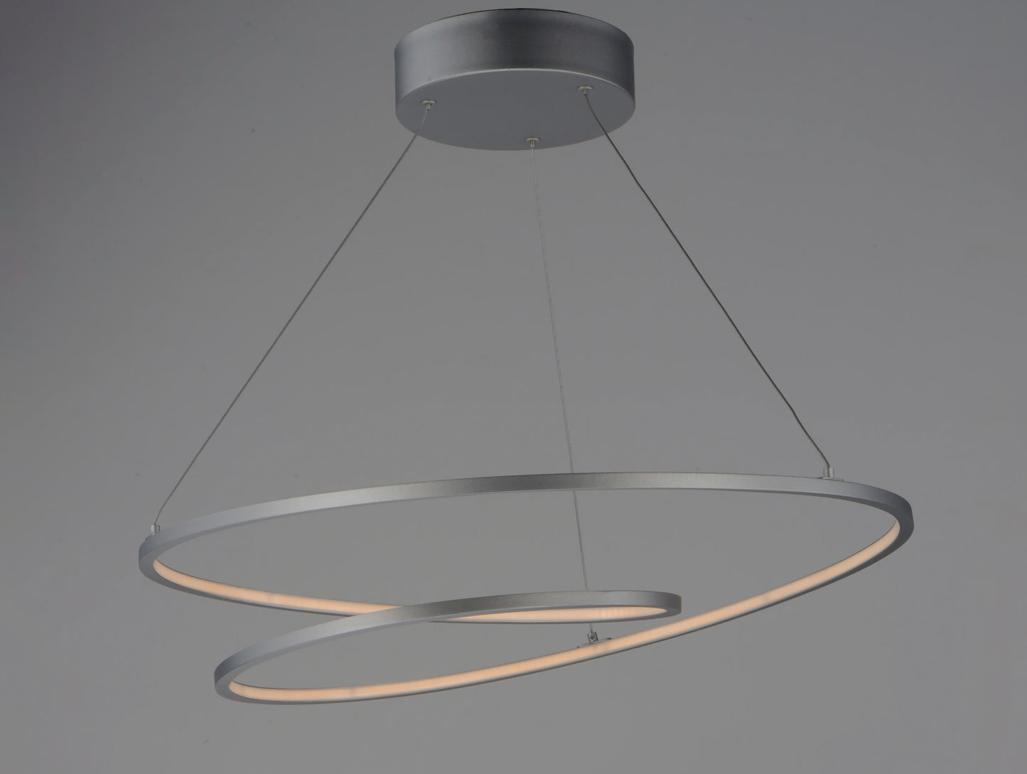 E21325-MS - 1 Light Cycle 25" Chandelier - Matte Silver