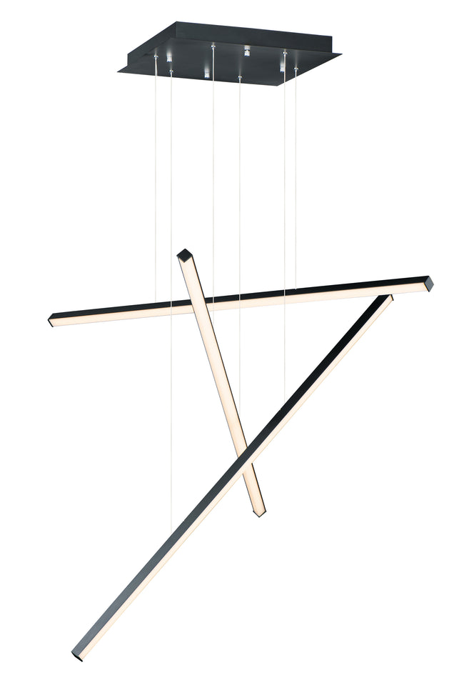 E21373-BK - 3 Light Hover 48" Chandelier - Black