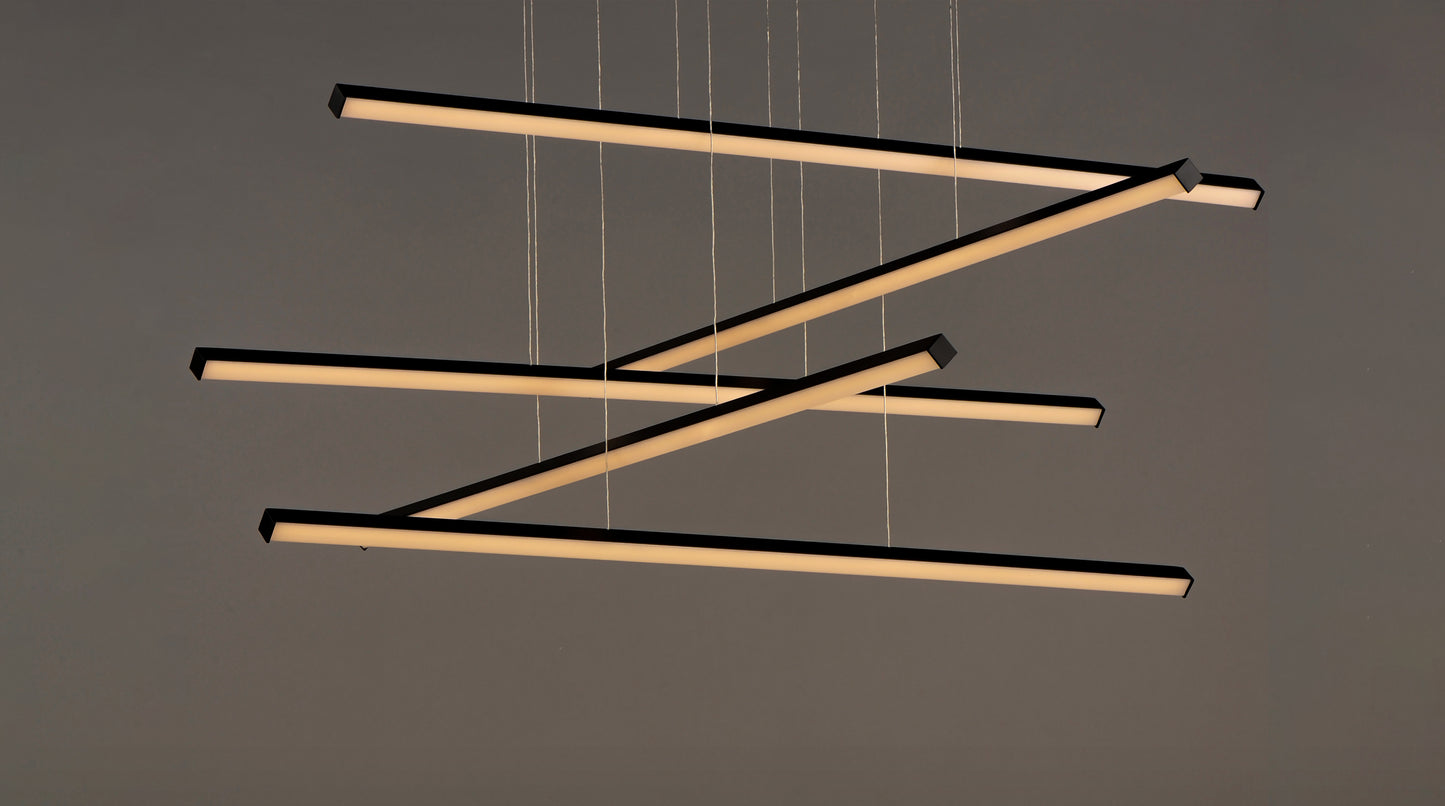 E21375-BK - 5 Light Hover 48" Chandelier - Black