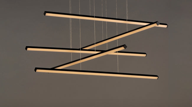 E21375-BK - 5 Light Hover 48" Chandelier - Black