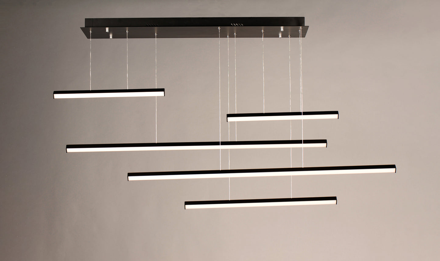 E21376-BK - 5 Light Hover 61" Chandelier - Black