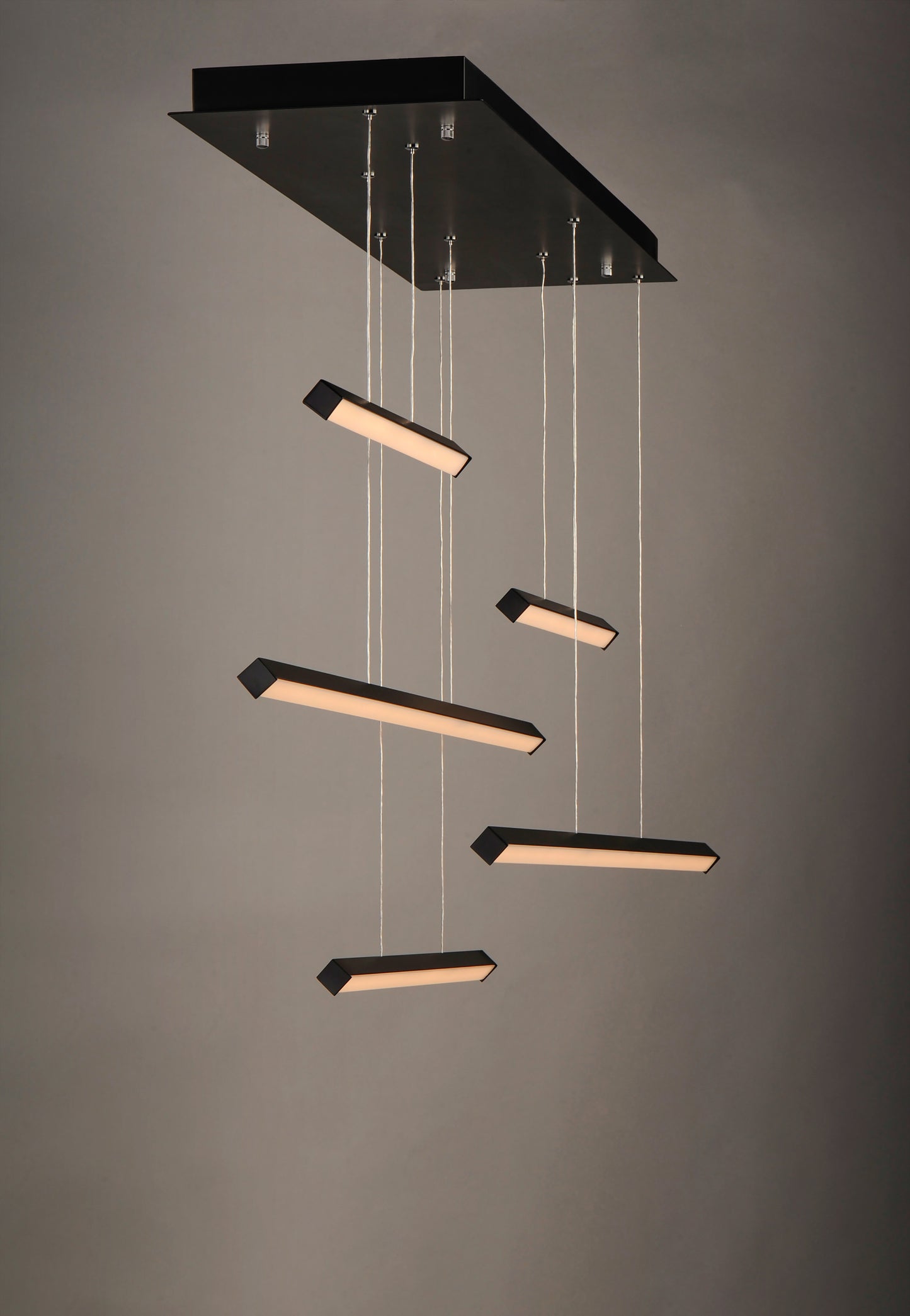 E21376-BK - 5 Light Hover 61" Chandelier - Black