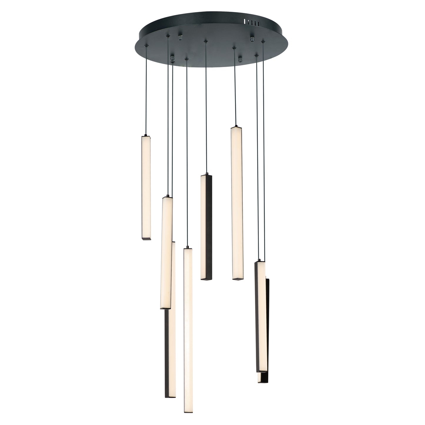 E21377-BK - 8 Light Hover 18" Chandelier - Black