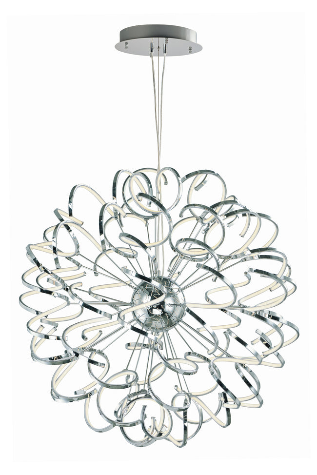 E21413-PC - 1 Light Chaos 40" Chandelier - Polished Chrome