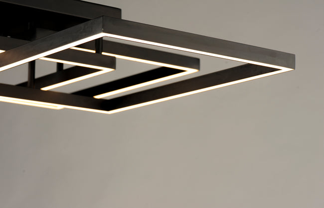 E21519-BK - Traverse LED 48" Flush Mount Ceiling Light - Black