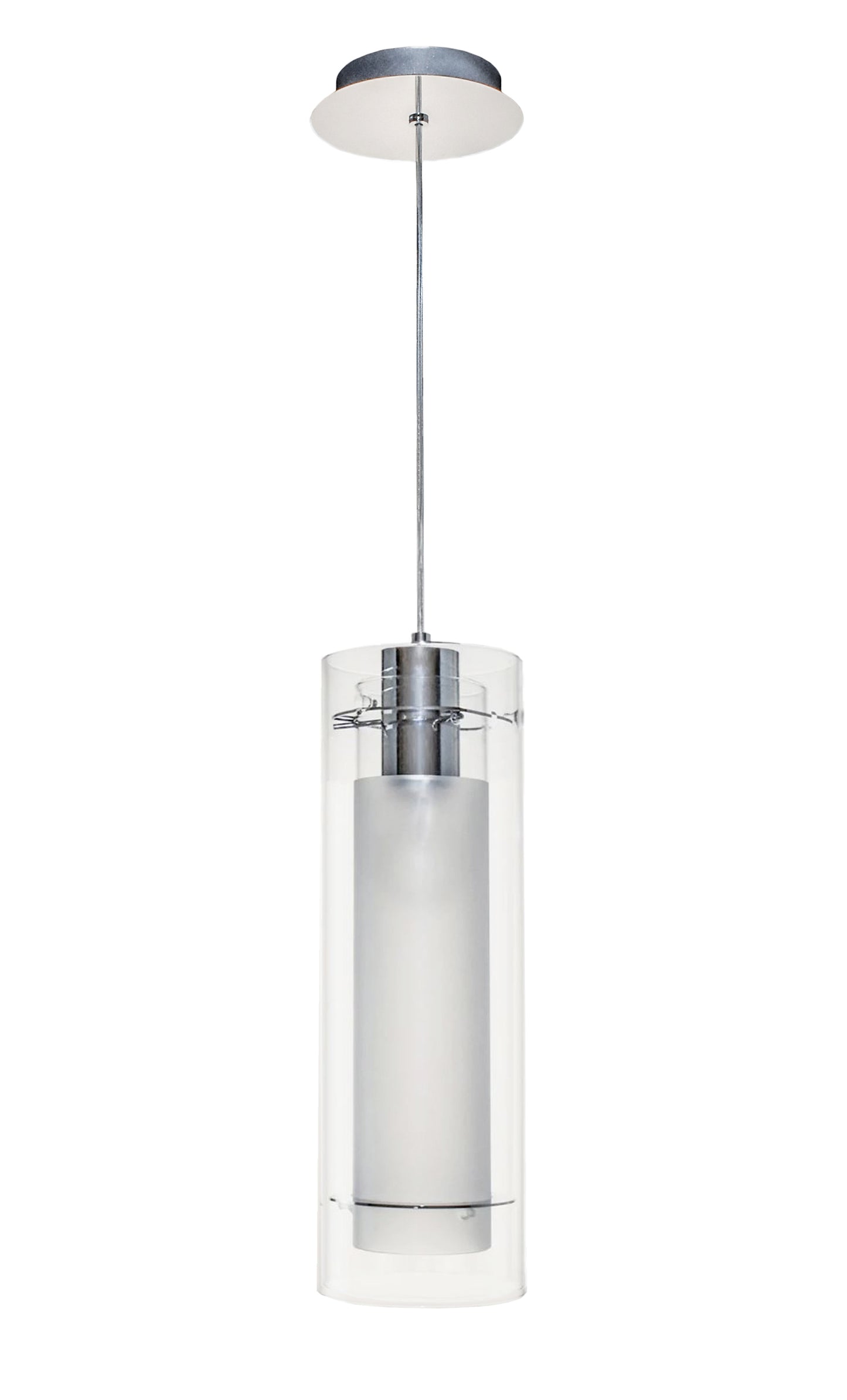 E22000-10 - Frost 15" Pendant - Polished Chrome
