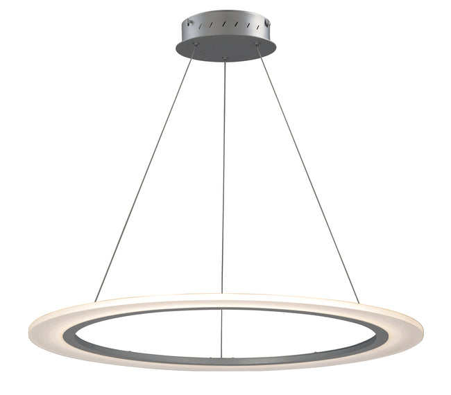 E22654-11MS - Saturn II LED 32" Chandelier - Matte Silver