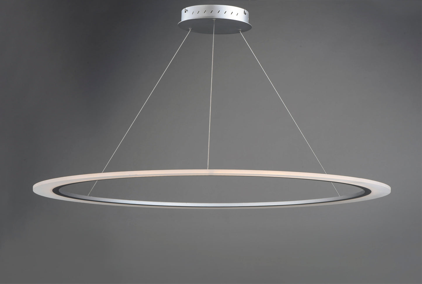 E22657-11MS - Saturn II LED 51" Chandelier - Matte Silver