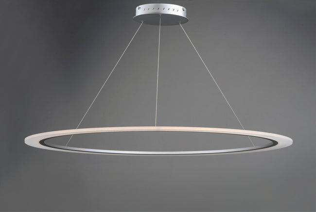 E22657-11MS - Saturn II LED 51" Chandelier - Matte Silver