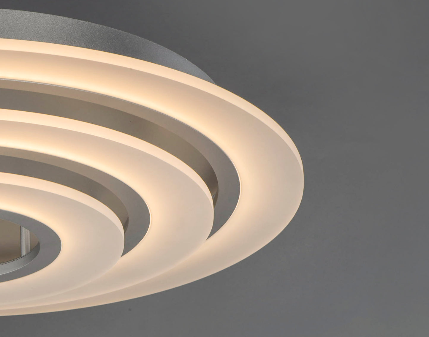 E22667-11MS - Saturn II LED 32" Flush Mount Ceiling Light - Matte Silver