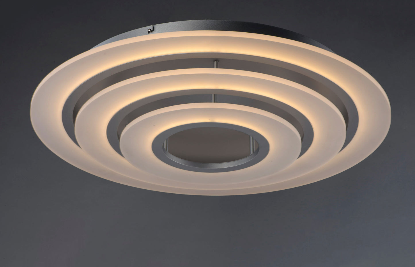 E22667-11MS - Saturn II LED 32" Flush Mount Ceiling Light - Matte Silver
