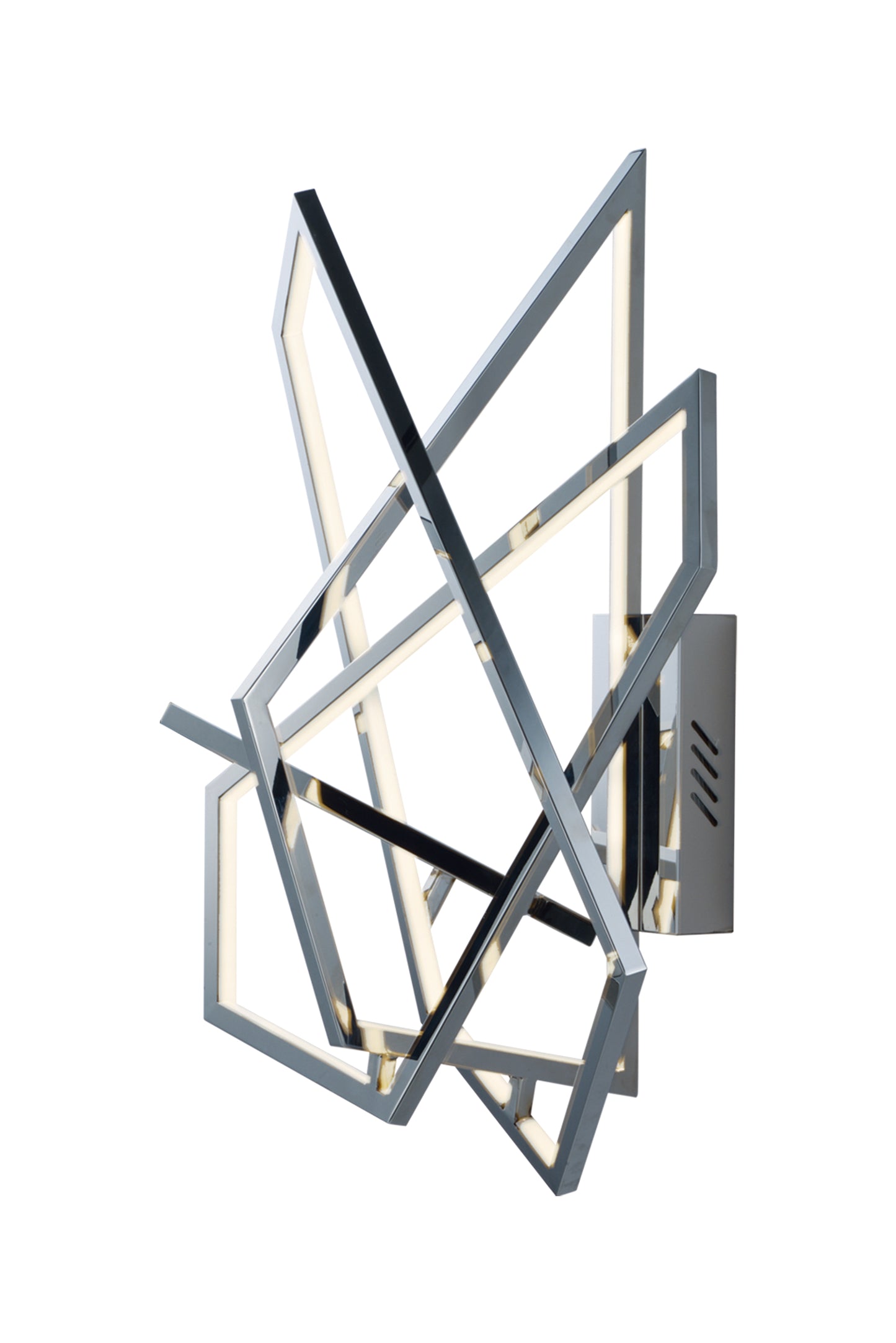 E22674-PC - Trapezoid 27" Wall Sconce - Polished Chrome
