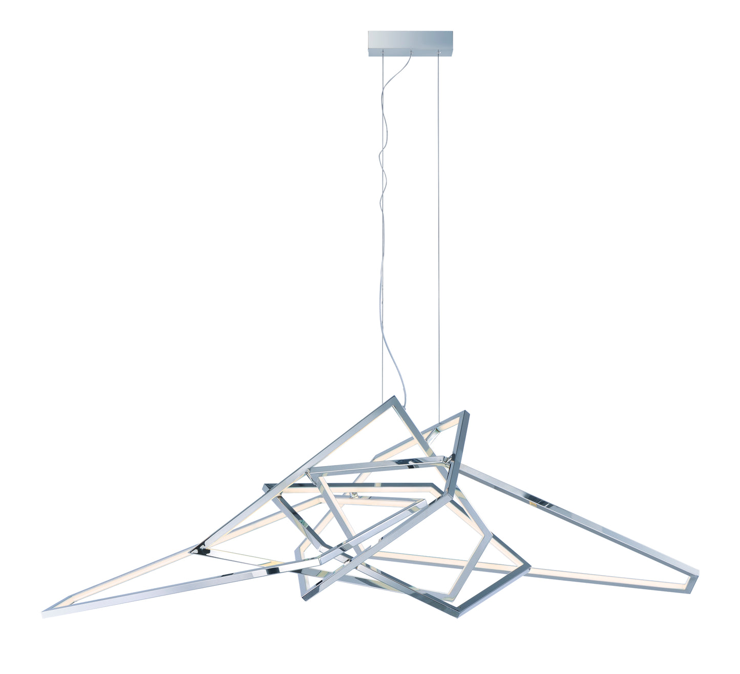 E22679-PC - Trapezoid 66" Pendant - Polished Chrome