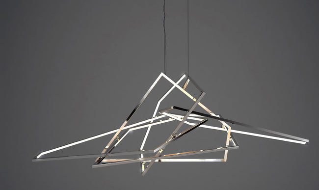 E22679-PC - Trapezoid 66" Pendant - Polished Chrome