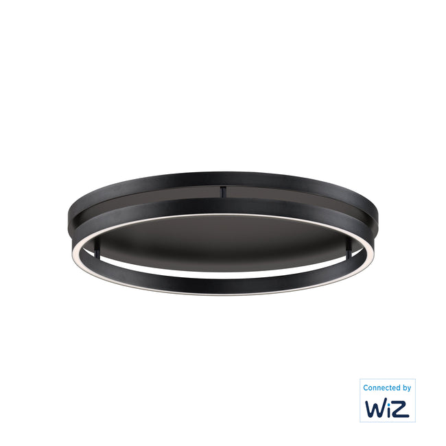 E22720-BK - Groove WiZ 25" Flush Mount Ceiling Light - Black
