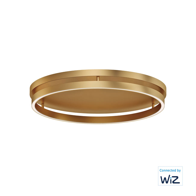 E22720-GLD - Groove WiZ 25" Flush Mount Ceiling Light - Gold