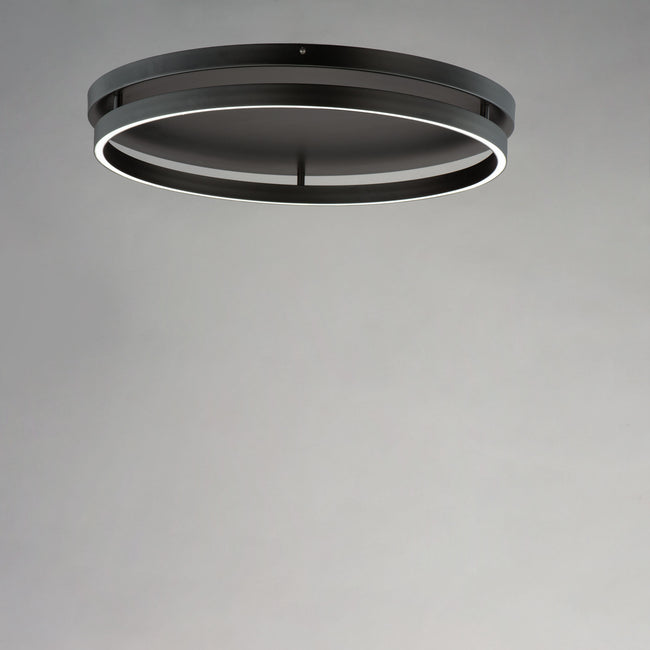 E22720-BK - Groove WiZ 25" Flush Mount Ceiling Light - Black