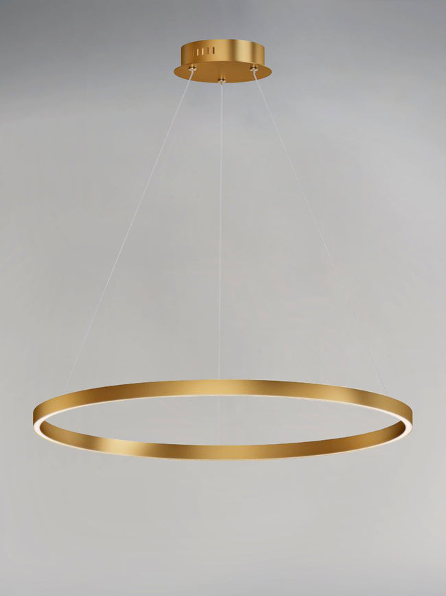 E22726-GLD - Groove WiZ 32" Pendant - Gold