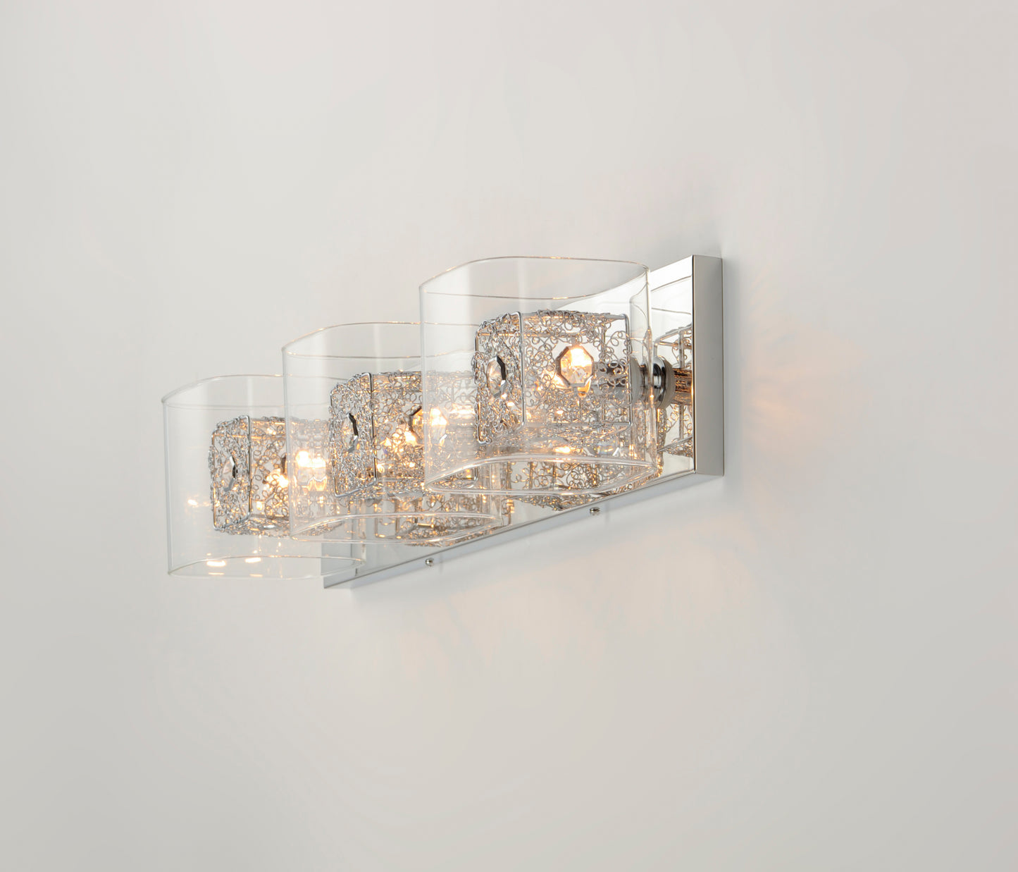 E22833-18PCPC - Gem 3-Light Bath Vanity with PC Shade - Polished Chrome