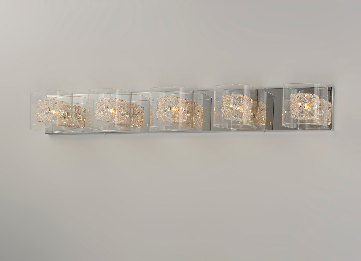 E22835-18SVPC - Gem 5-Light Bath Vanity with SV Shade - Polished Chrome