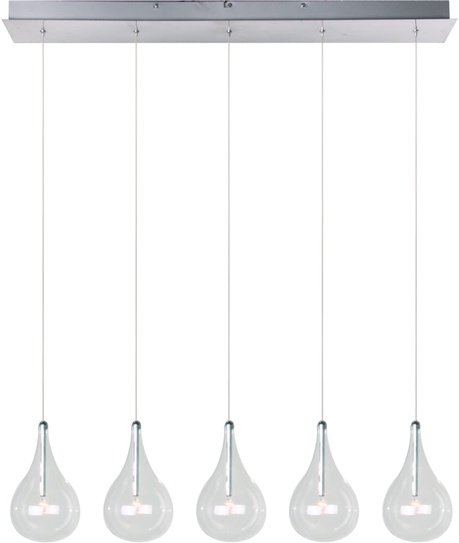 E23115-18 - 5 Light Larmes 5" Chandelier - Polished Chrome