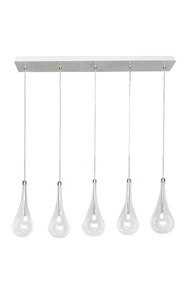 E23125-18PC - 5 Light Larmes LED 4.5" Chandelier - Polished Chrome