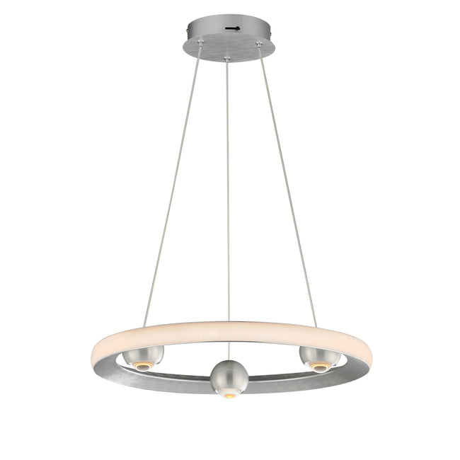 E23511-AL - Nodes 18" Chandelier - Brushed Aluminum