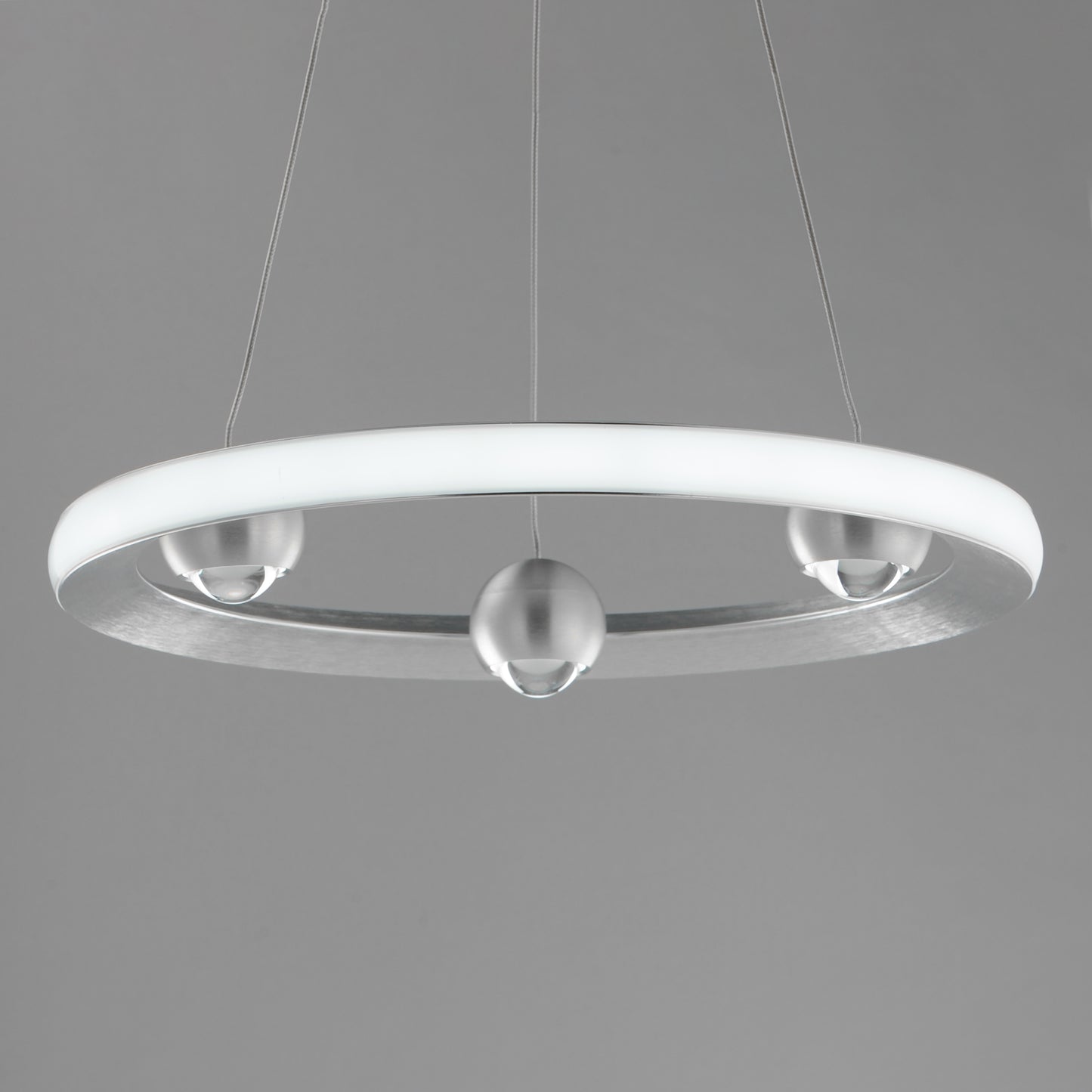 E23511-AL - Nodes 18" Chandelier - Brushed Aluminum
