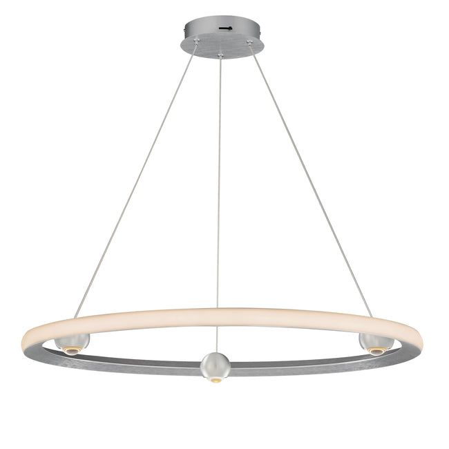 E23513-AL - Nodes 32" Chandelier - Brushed Aluminum