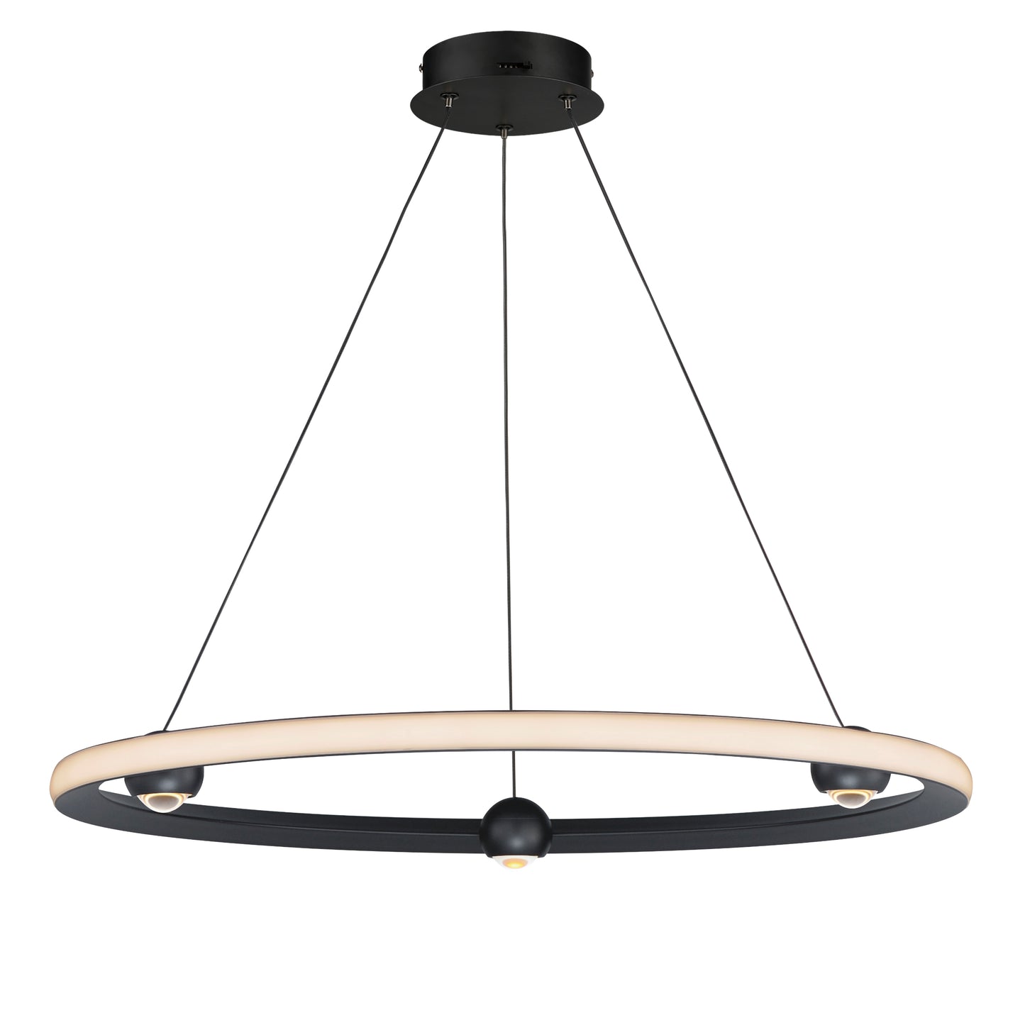 E23513-BK - Nodes 32" Chandelier - Black