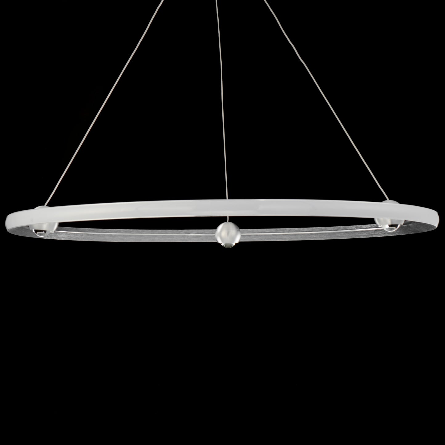 E23513-AL - Nodes 32" Chandelier - Brushed Aluminum