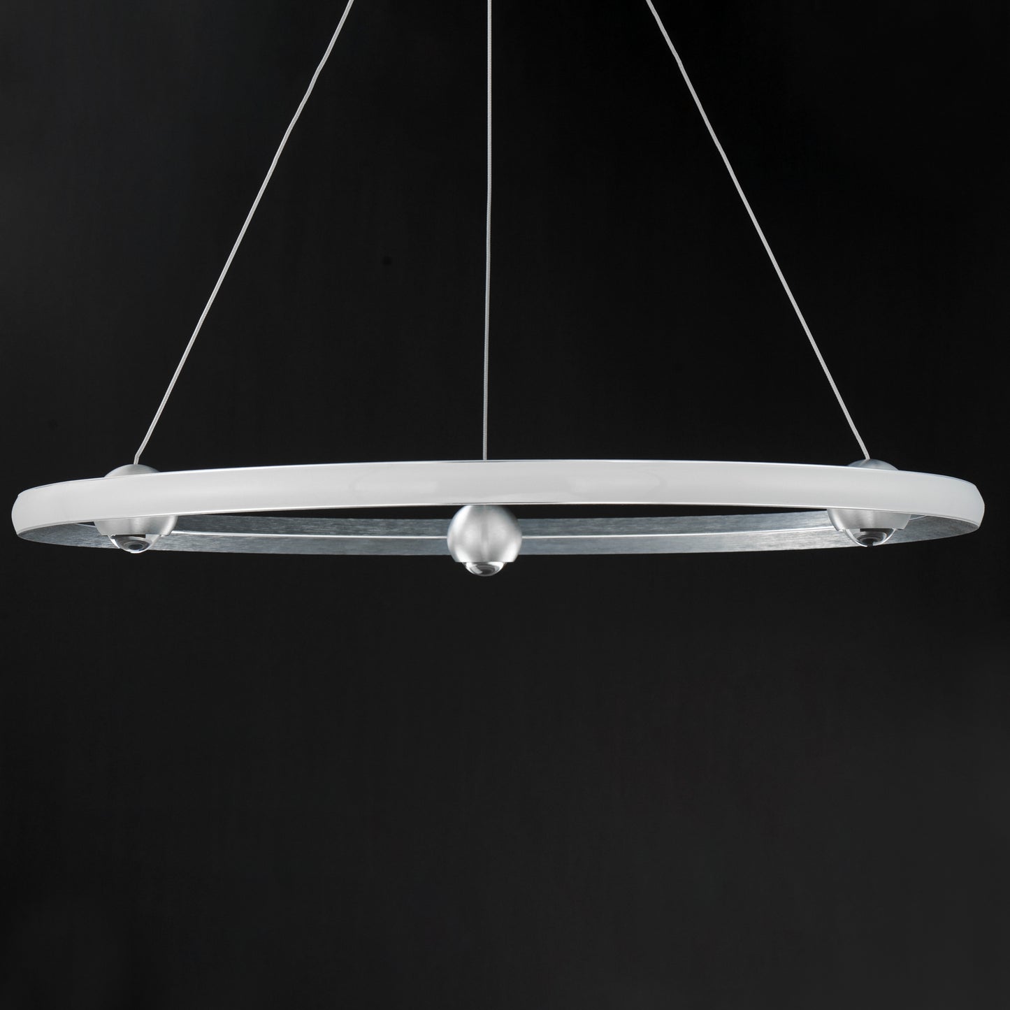E23513-AL - Nodes 32" Chandelier - Brushed Aluminum