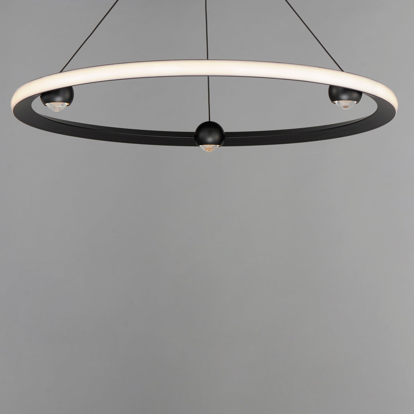 E23513-BK - Nodes 32" Chandelier - Black
