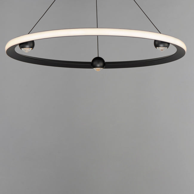 E23513-BK - Nodes 32" Chandelier - Black